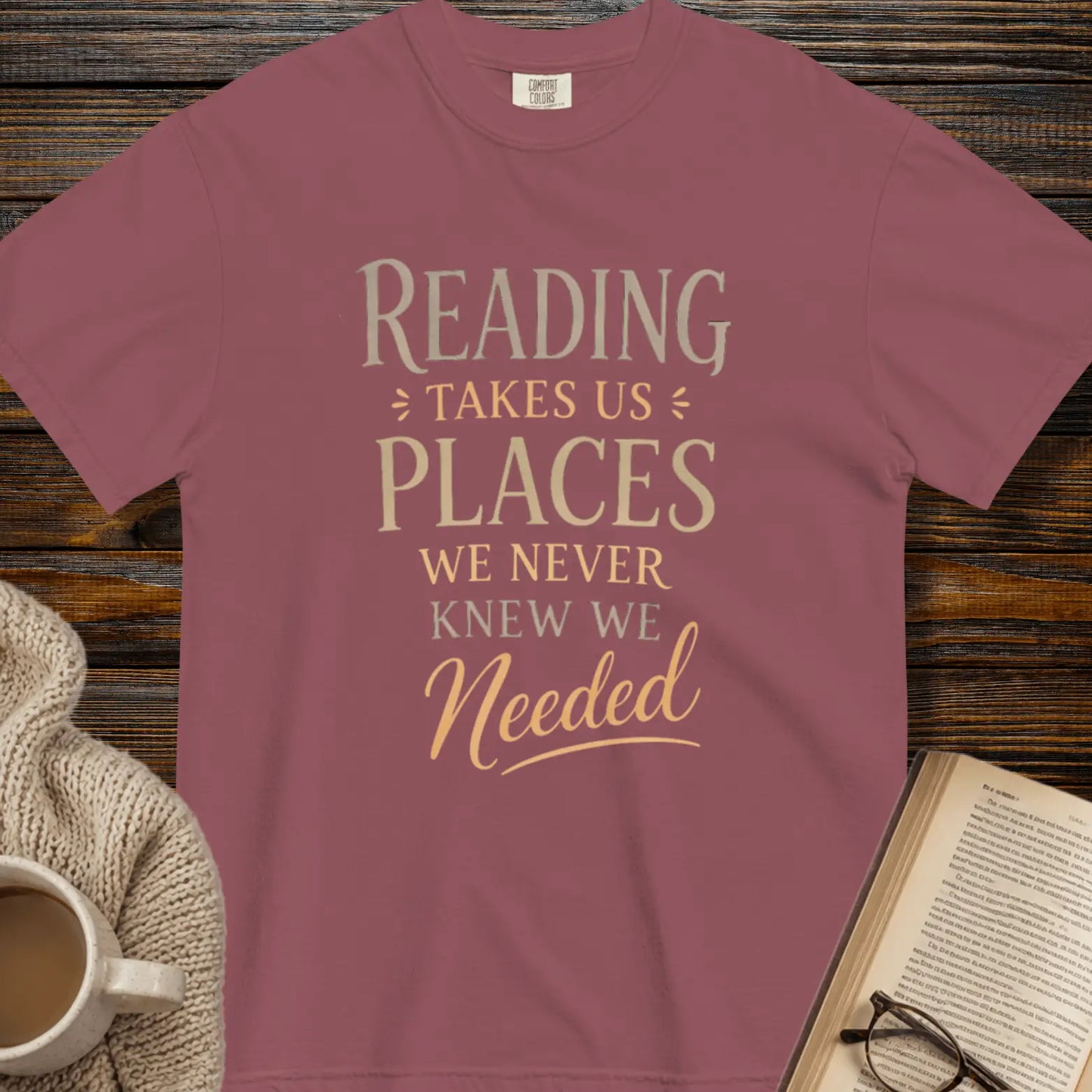 Reading takes us places - book lover tee