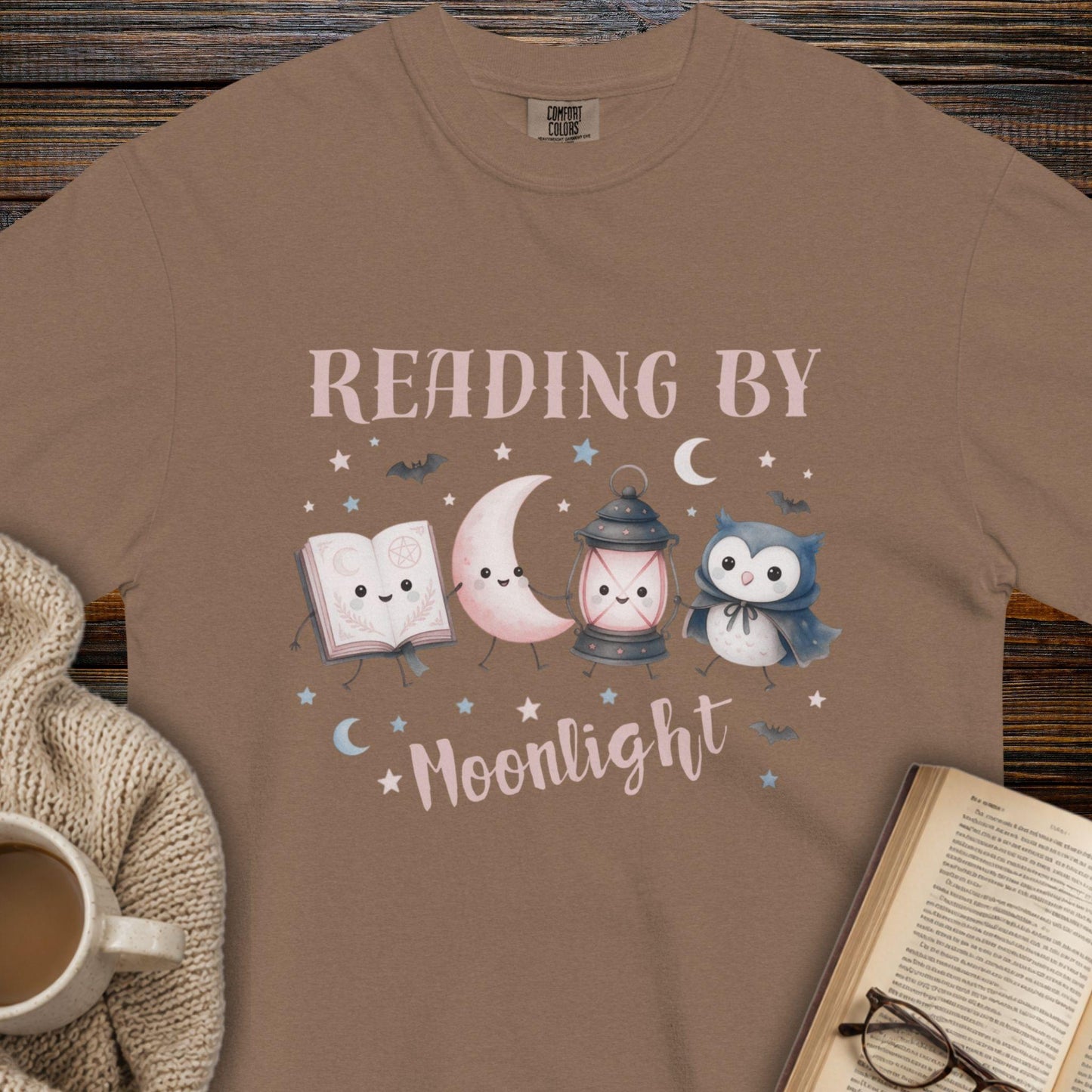 Reading by moonlight T-shirt