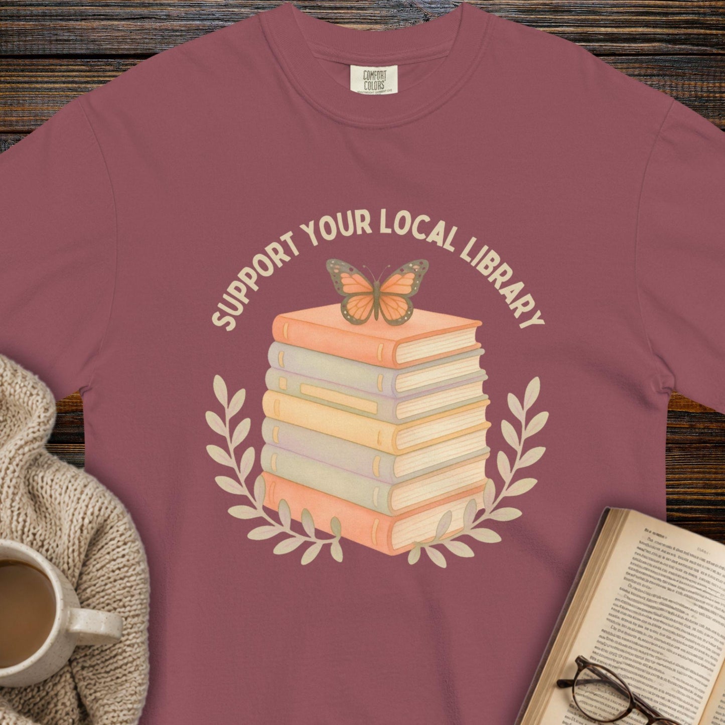 Support your library T-shirt