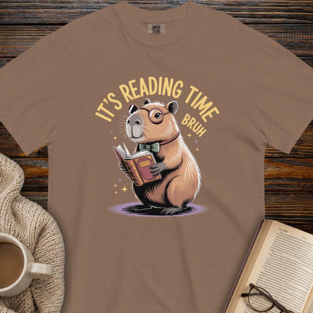 it's reading time, bruh capibara T-shirt