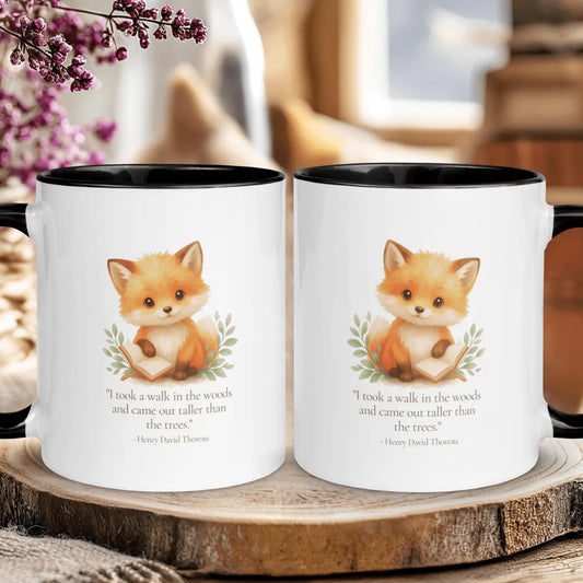 "I Took a Walk in the Woods" — Thoreau Quote Mug
