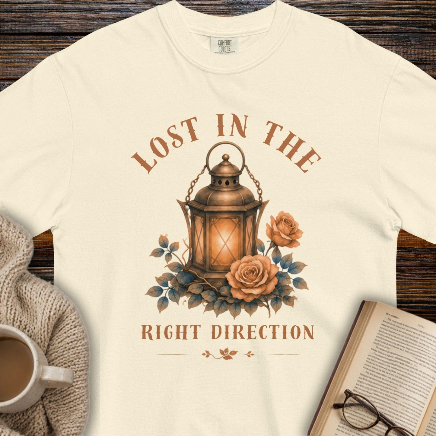 "Lost in the Right Direction" — Book Lover T-Shirt