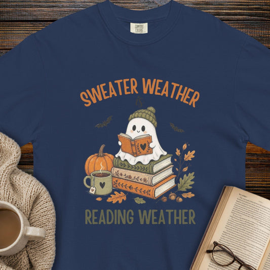 Sweater weather, reading weather T-shirt