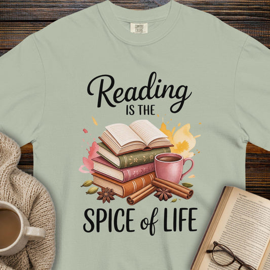 "Reading is the Spice of Life" — Book Lover T-Shirt