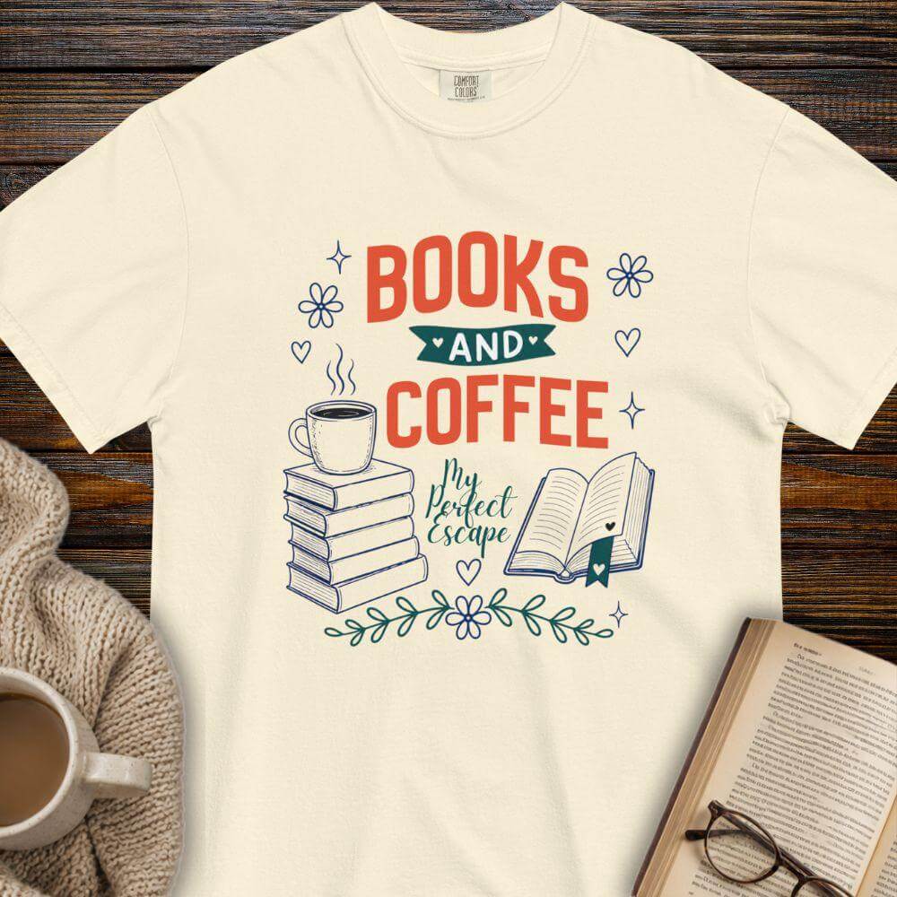 Books & coffee: my perfect escape shirt
