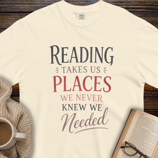 Reading takes us places t-shirt
