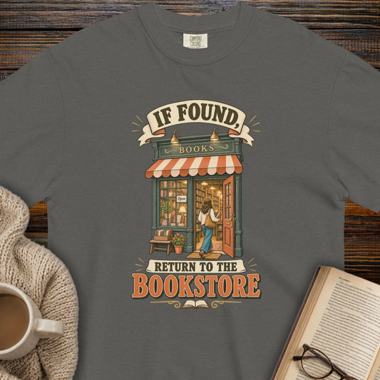 If found return to bookstore T-shirt