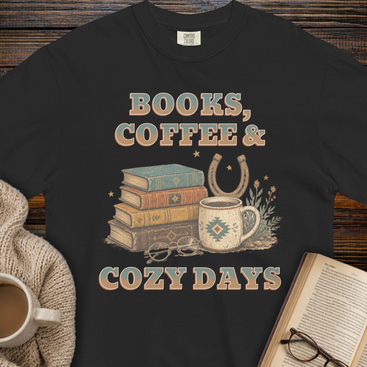 Books, coffee and cozy Days T-shirt