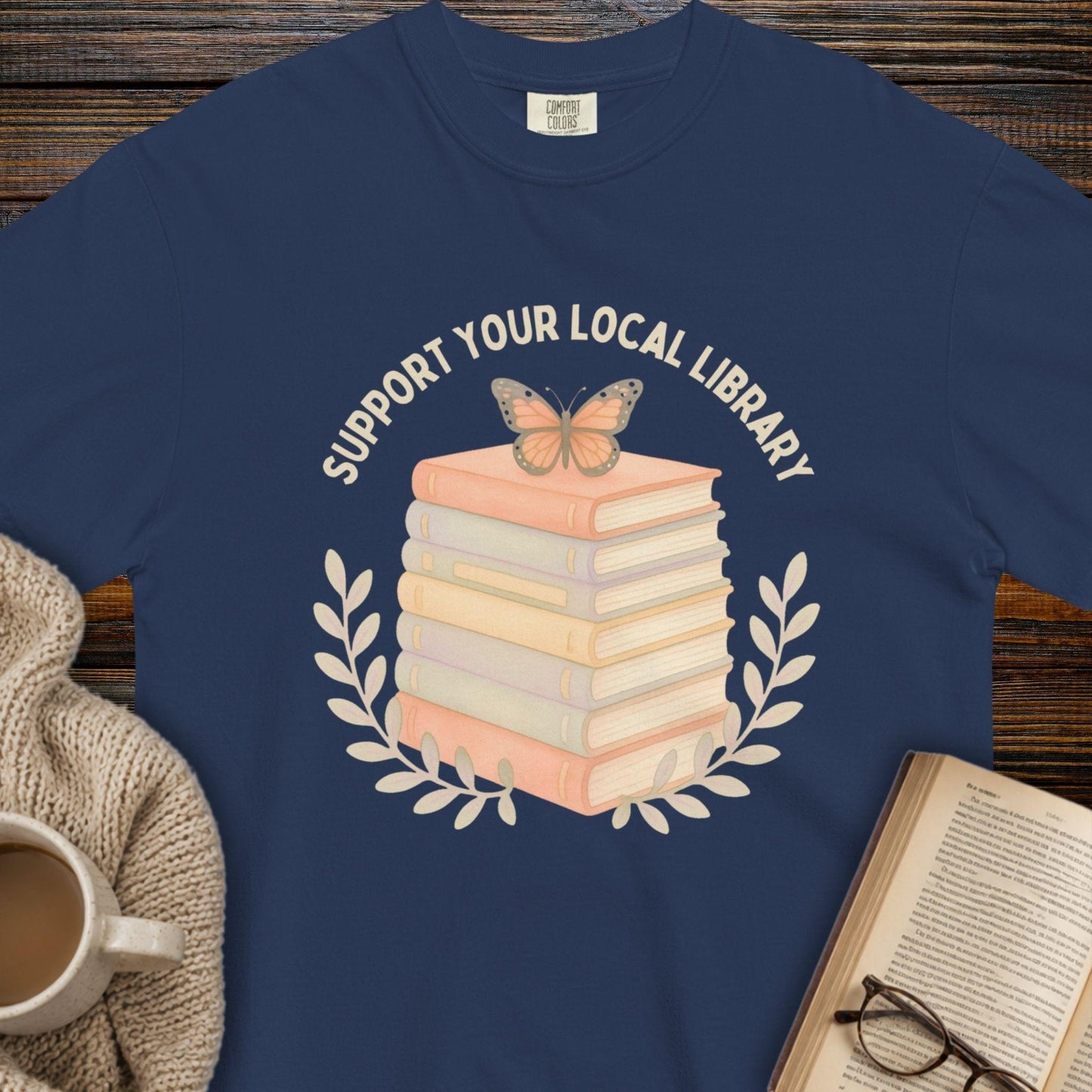 Support your library T-shirt