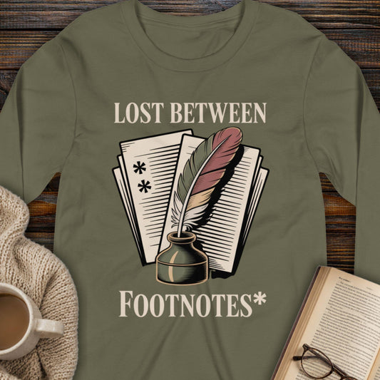 Lost Between Footnotes Long Sleeve Tee