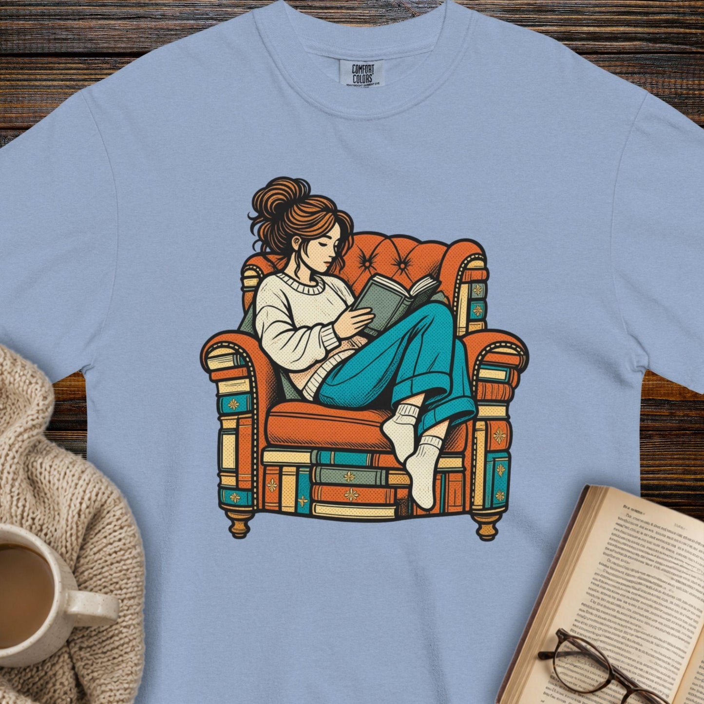 Girl reading T-shirt