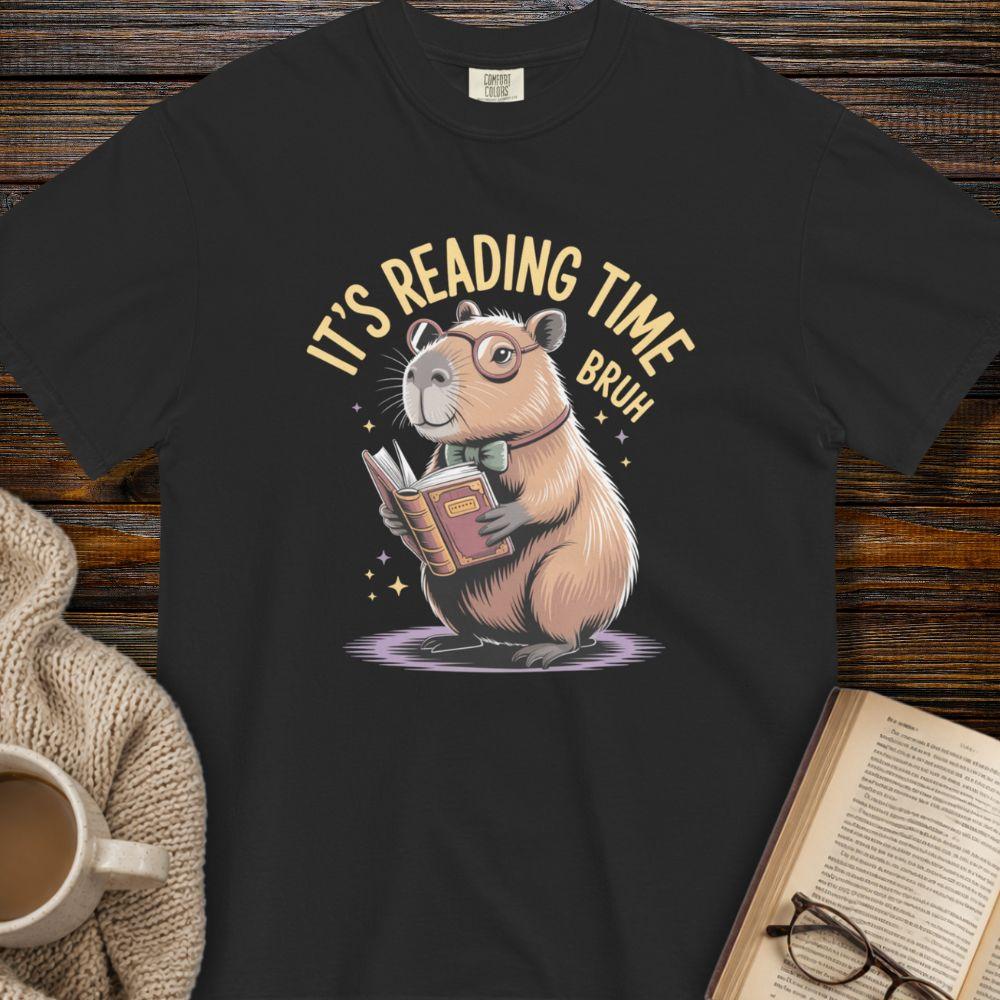 it's reading time, bruh capibara T-shirt