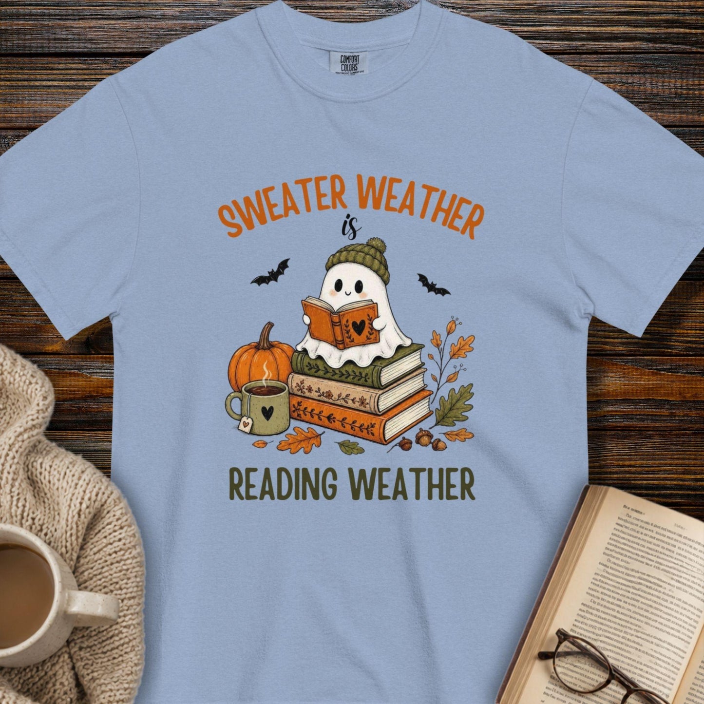 Sweater weather, reading weather T-shirt