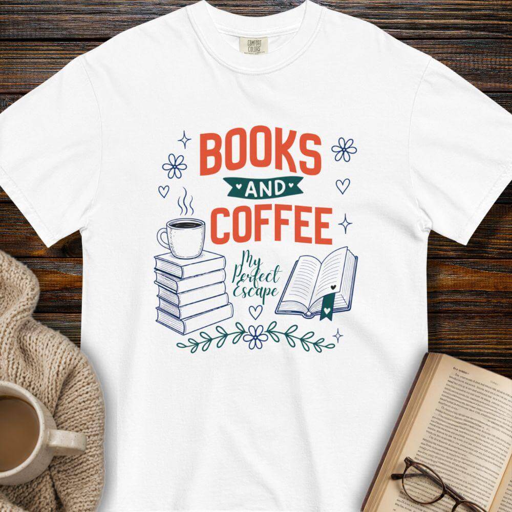 Books & coffee: my perfect escape shirt