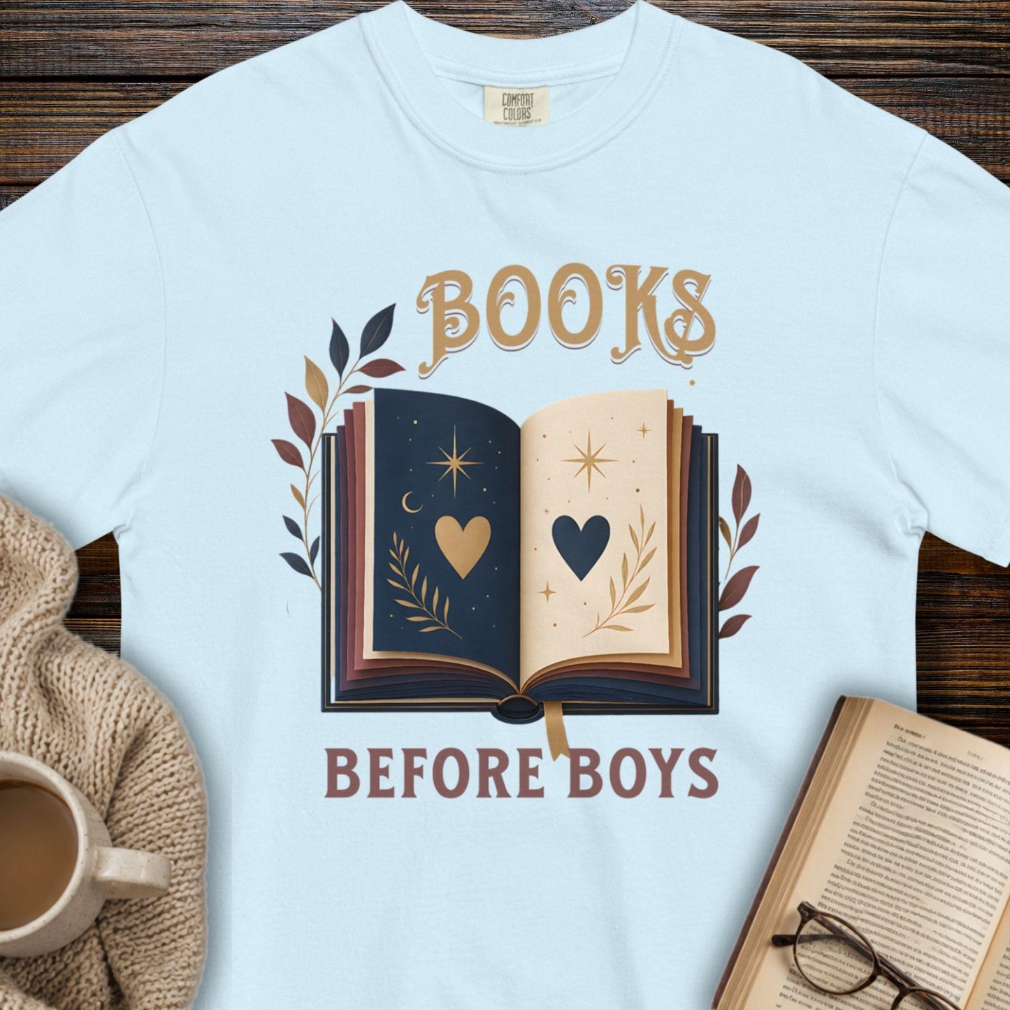 Books before boys T-shirt