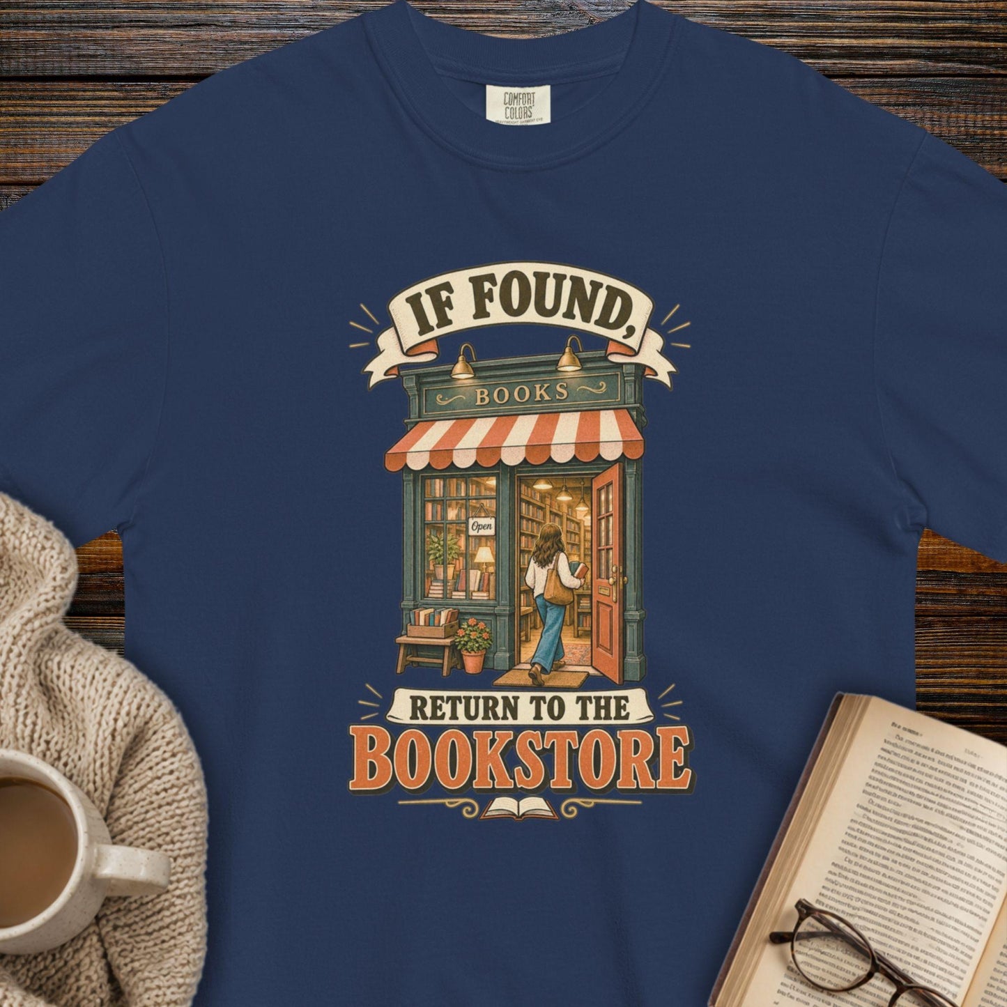 If found return to bookstore T-shirt