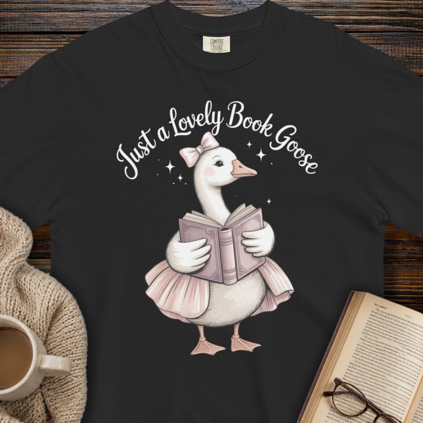 Just a Lovely Book Goose T-Shirt