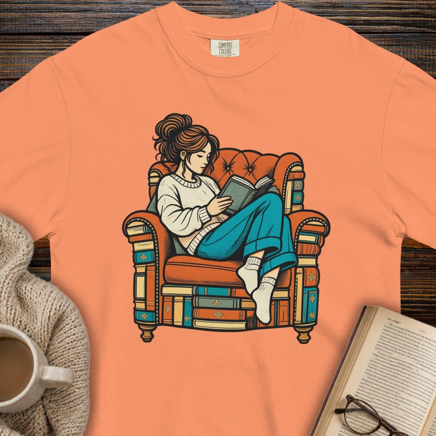 Girl reading T-shirt