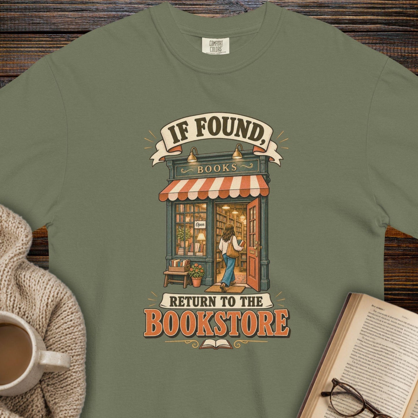 If found return to bookstore T-shirt