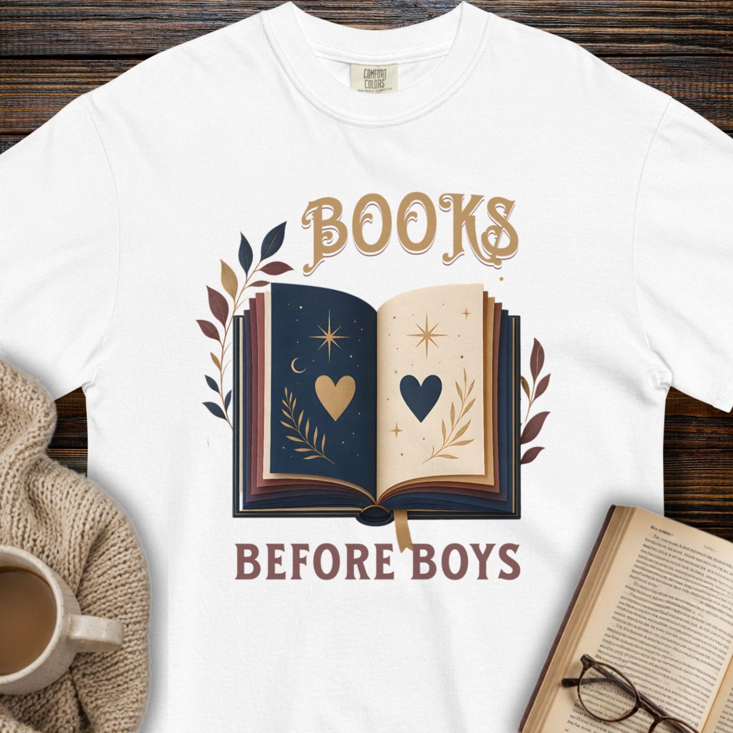 Books before boys T-shirt