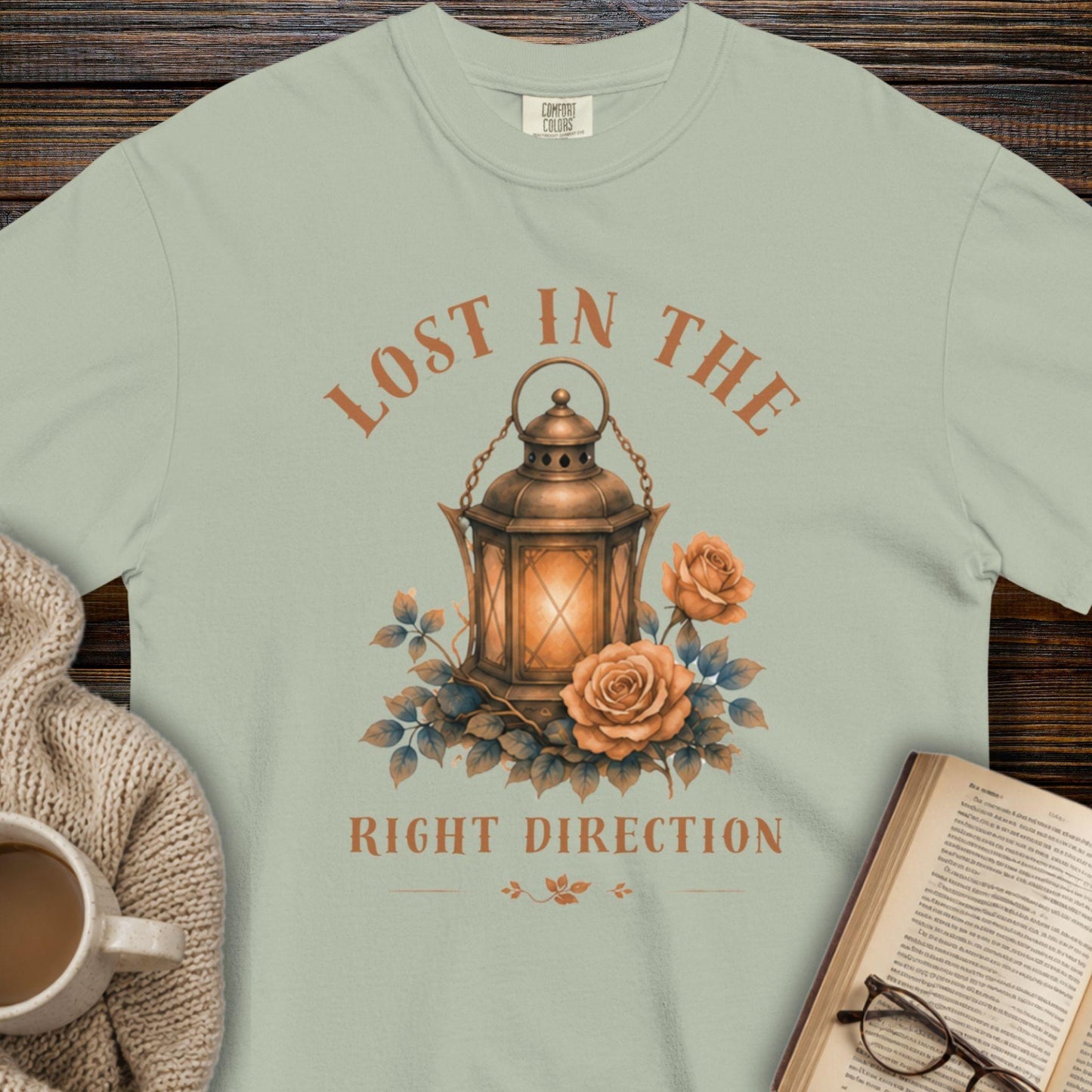 "Lost in the Right Direction" — Book Lover T-Shirt