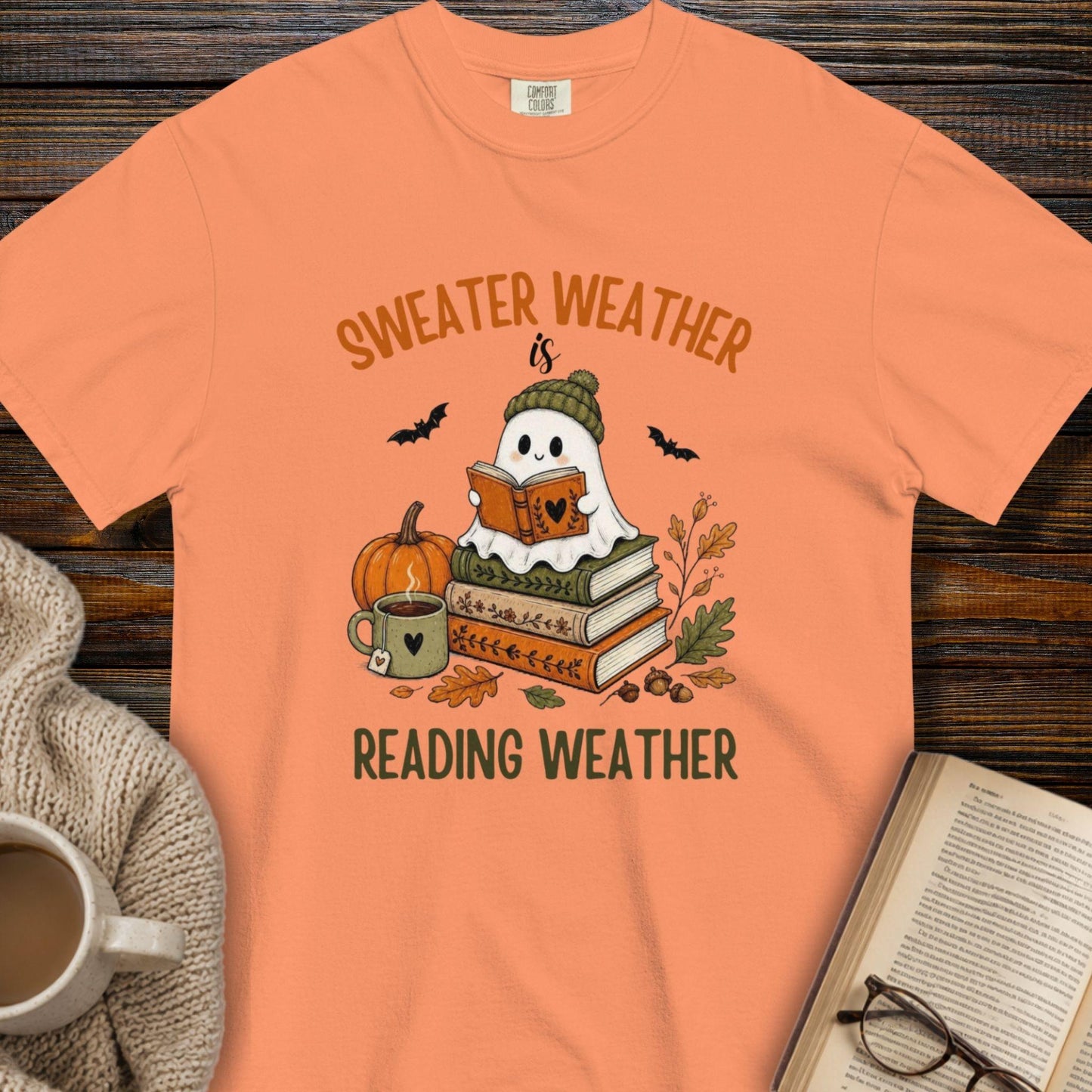 Sweater weather, reading weather T-shirt