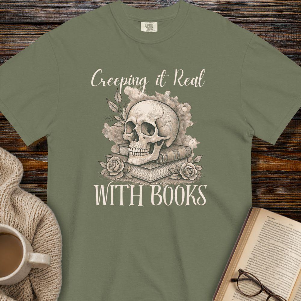 Creeping it real with Books dark T-shirt