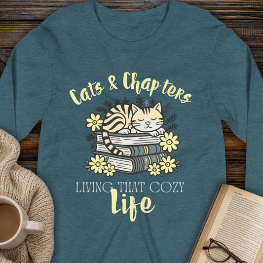 Cats & Chapters Long Sleeve Tee