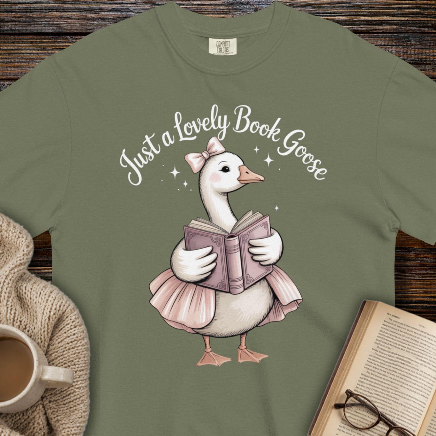 Just a Lovely Book Goose T-Shirt