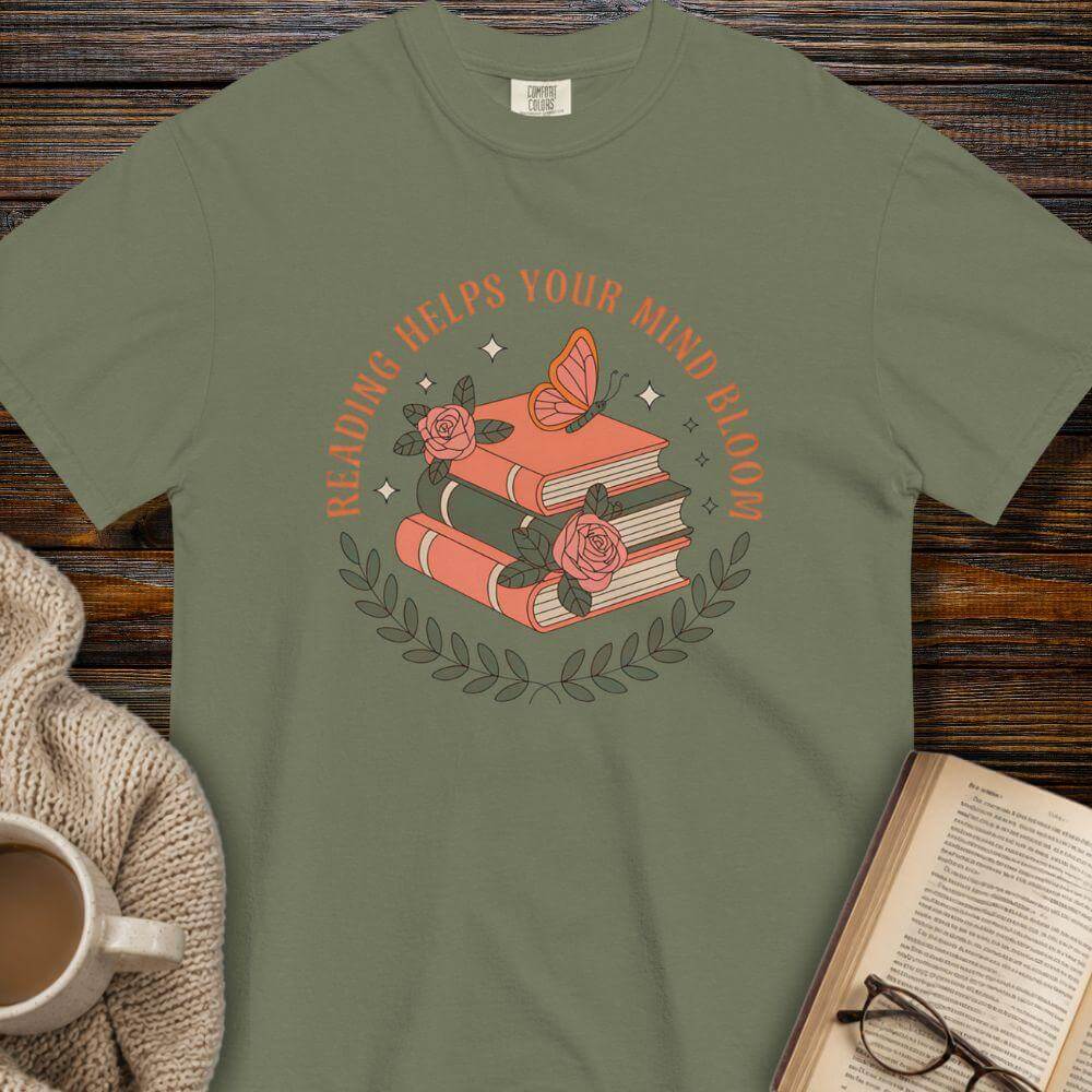 Reading helps make your mind bloom T-shirt