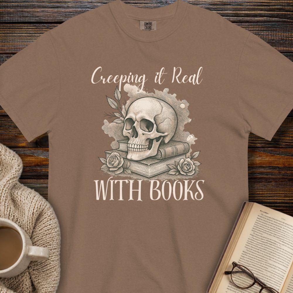 Creeping it real with Books dark T-shirt
