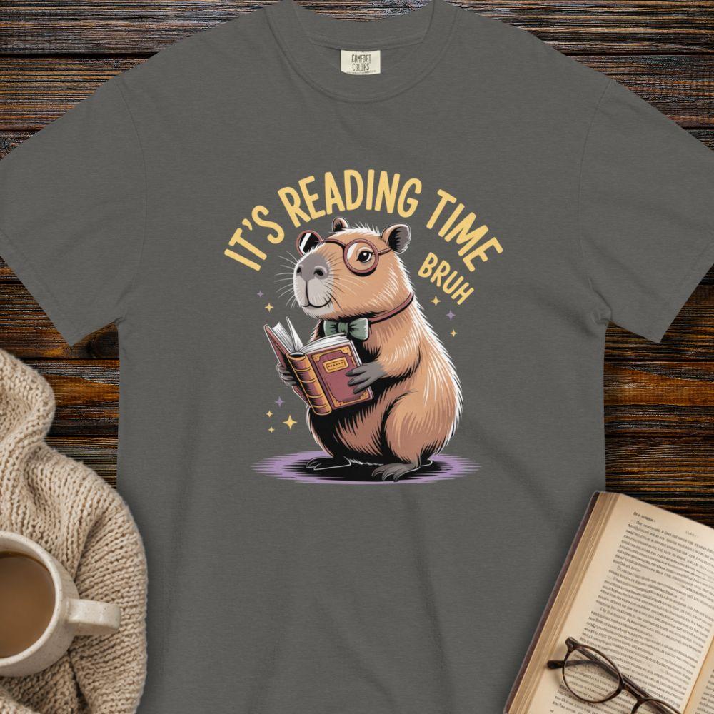 it's reading time, bruh capibara T-shirt