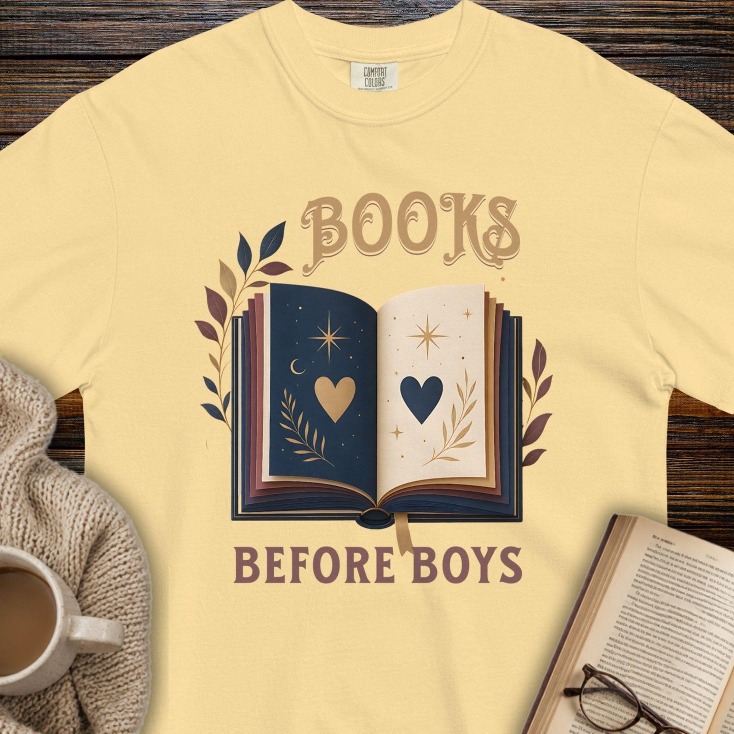 Books before boys T-shirt