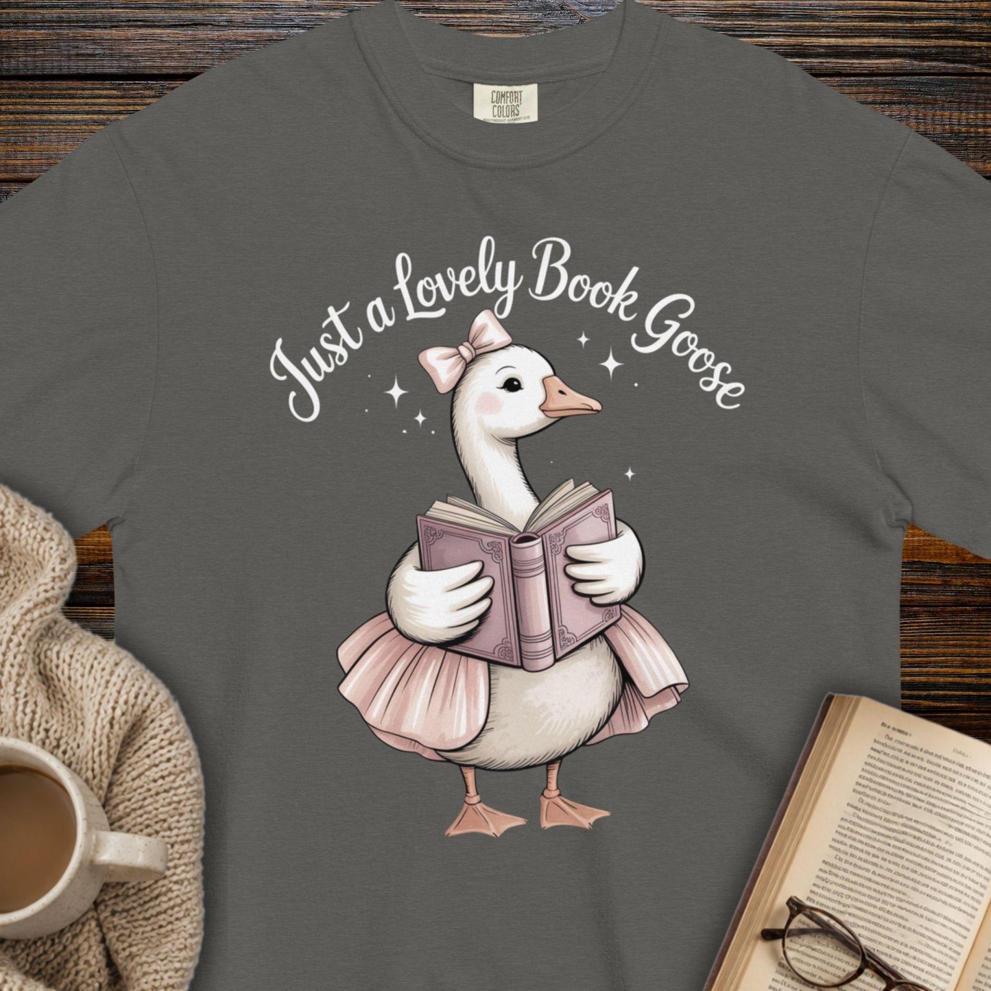 Just a Lovely Book Goose T-Shirt