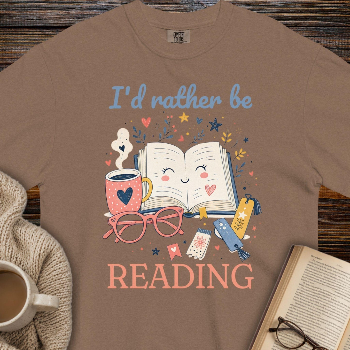 I'd rather be reading kawaii T-shirt