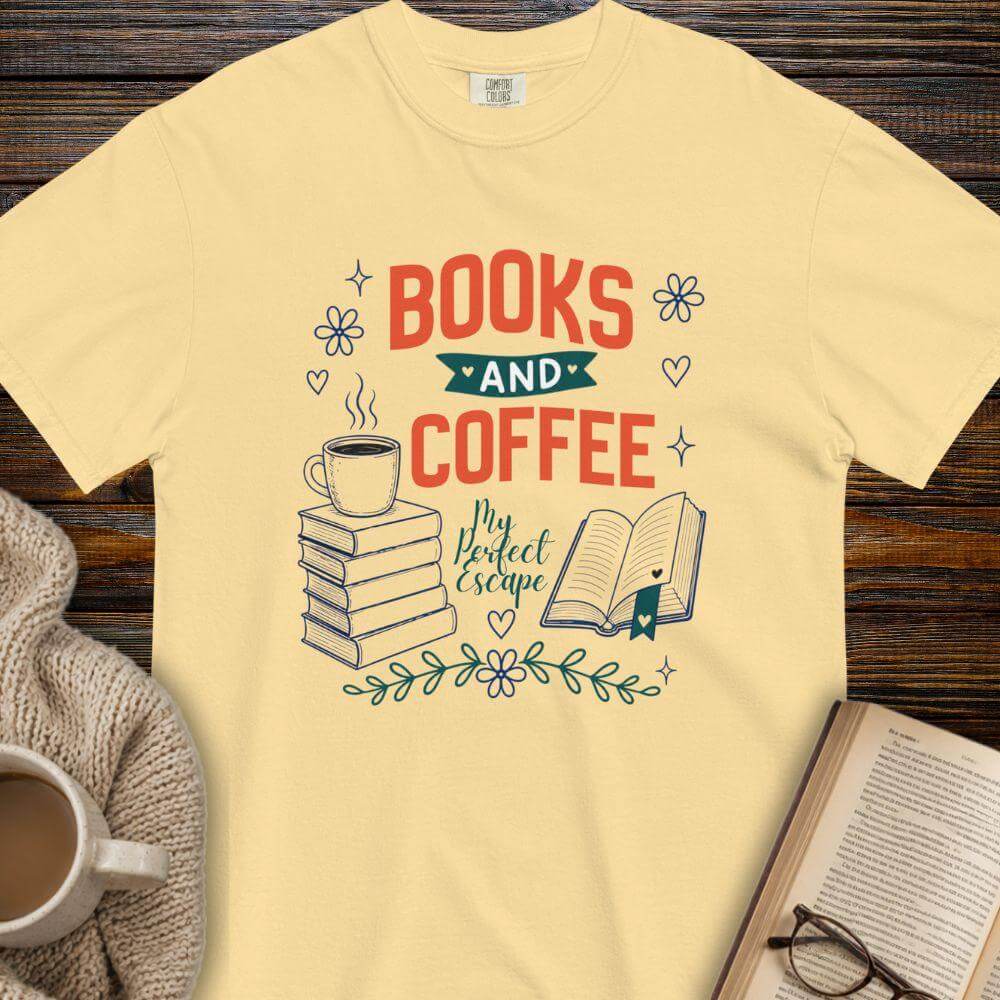 Books & coffee: my perfect escape shirt