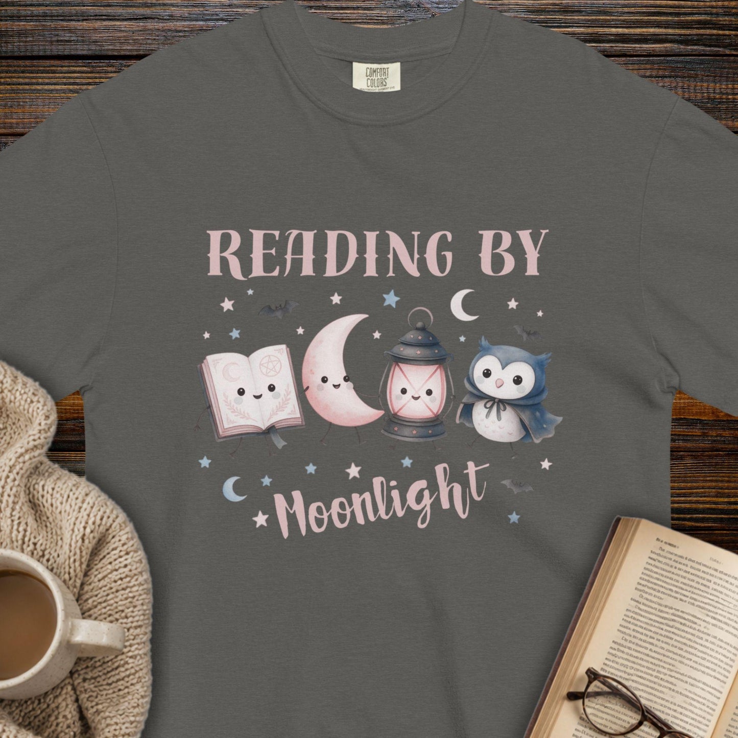 Reading by moonlight T-shirt