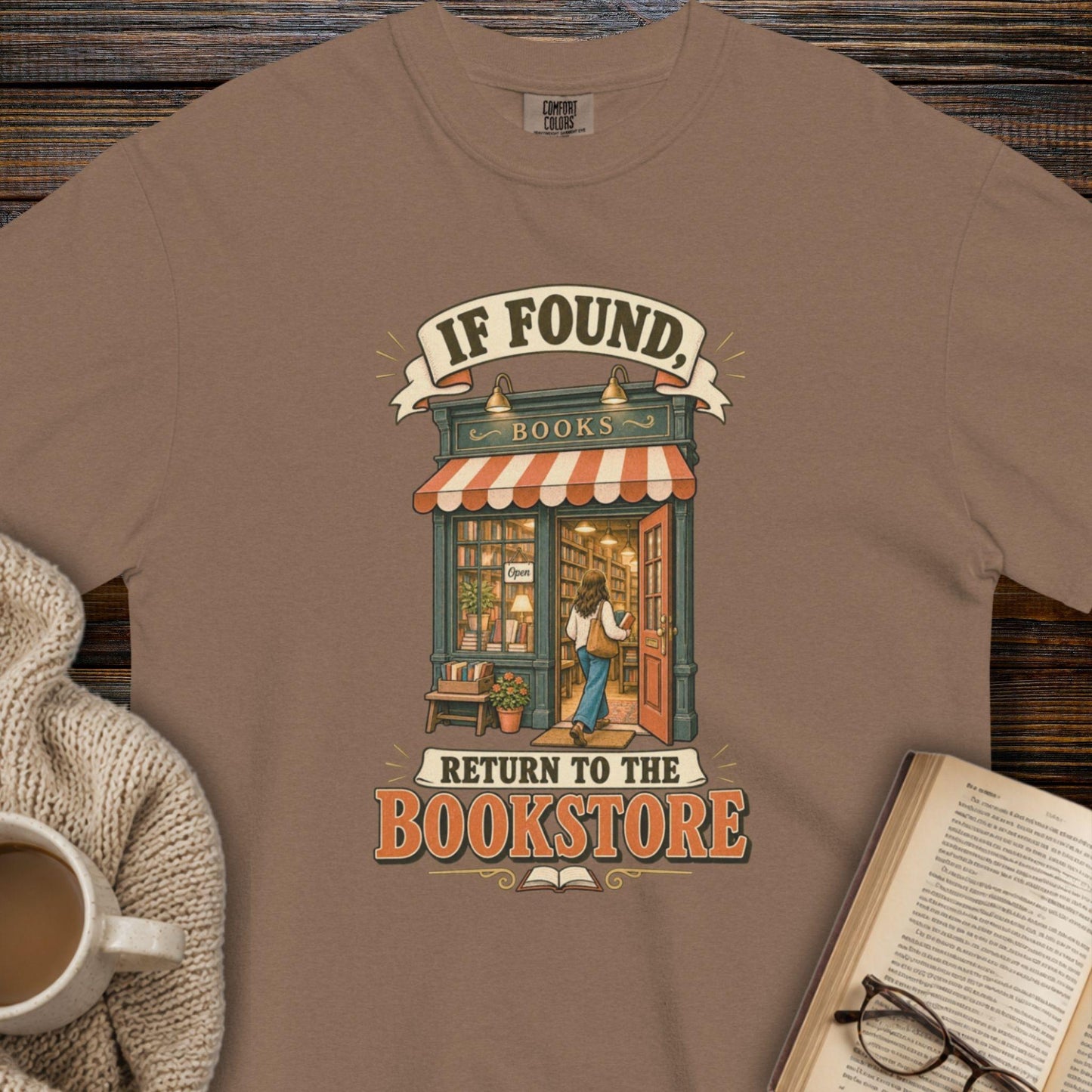 If found return to bookstore T-shirt