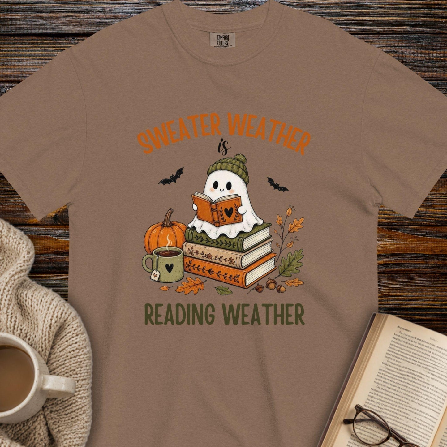 Sweater weather, reading weather T-shirt