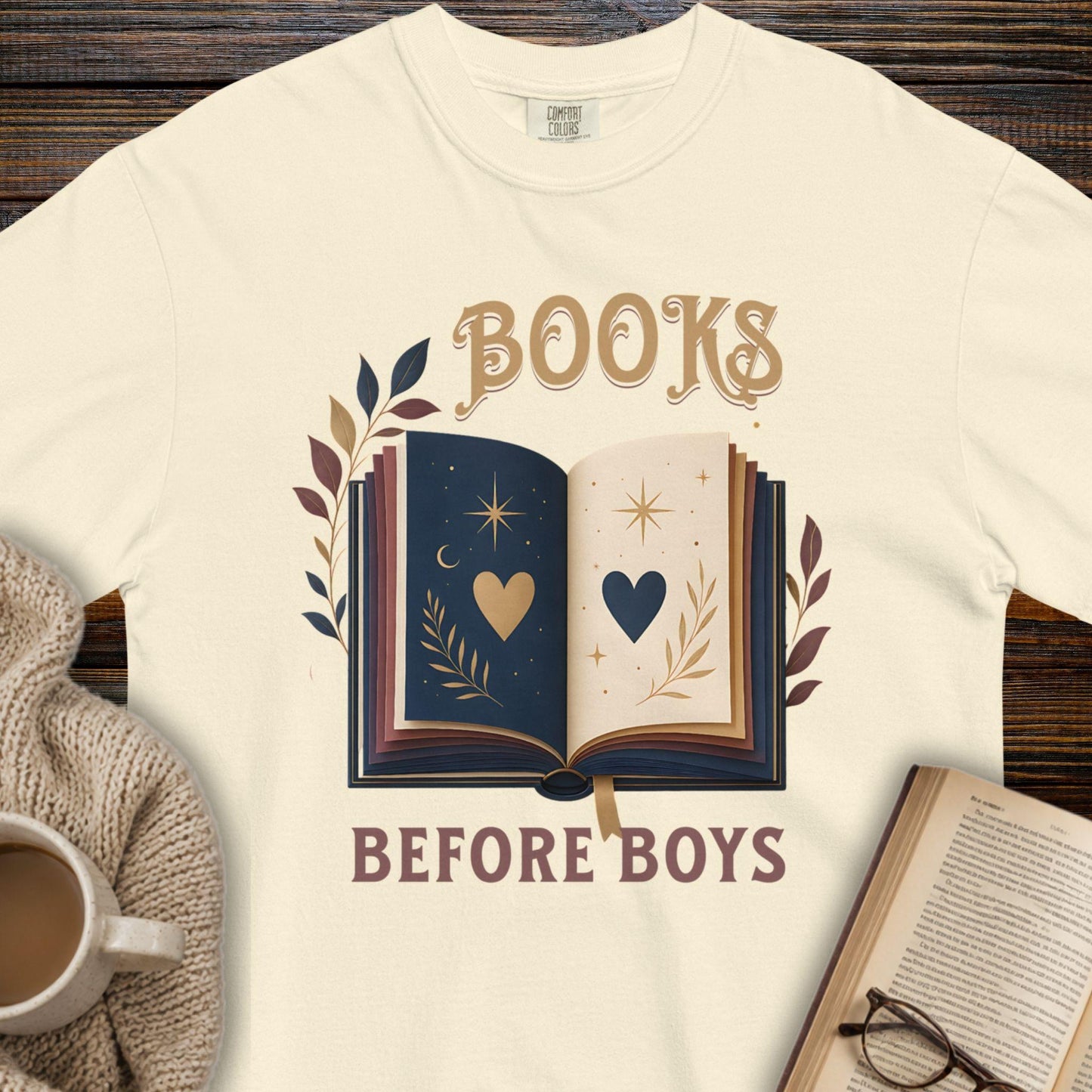 Books before boys T-shirt