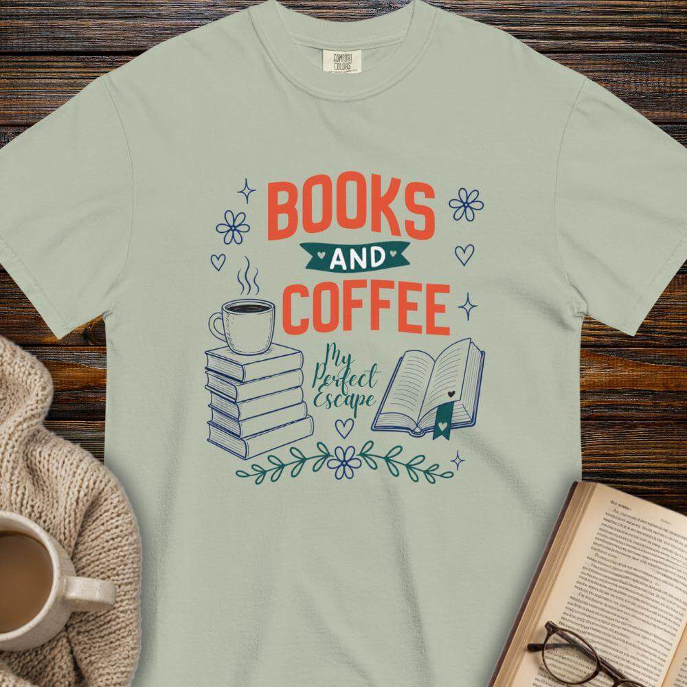 Books & coffee: my perfect escape shirt