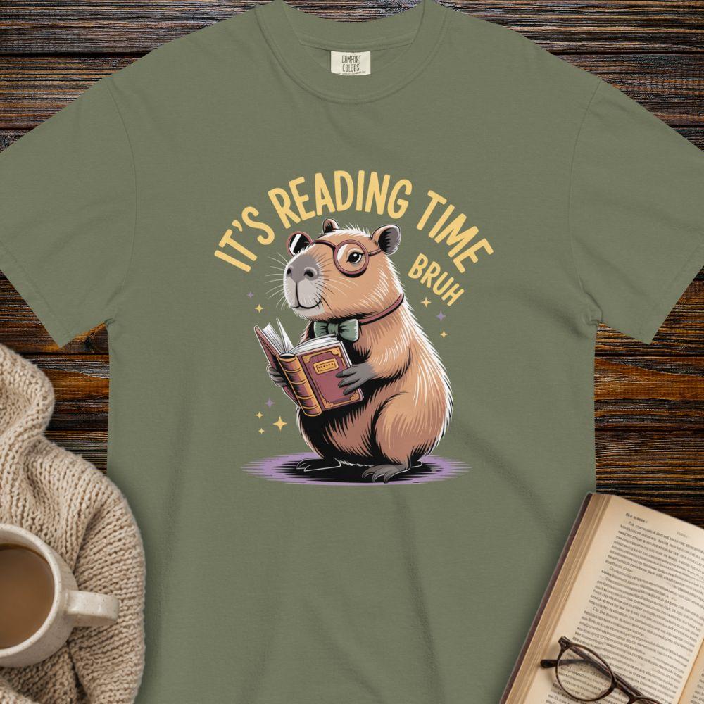 it's reading time, bruh capibara T-shirt