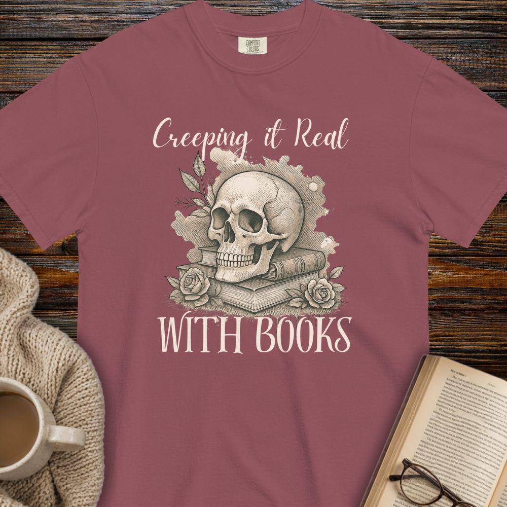 Creeping it real with Books dark T-shirt
