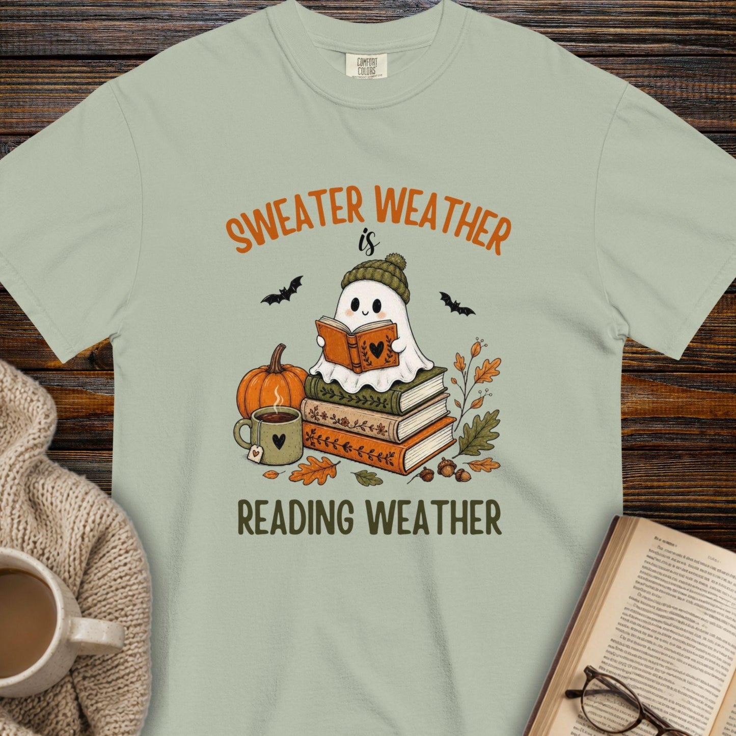 Sweater weather, reading weather T-shirt