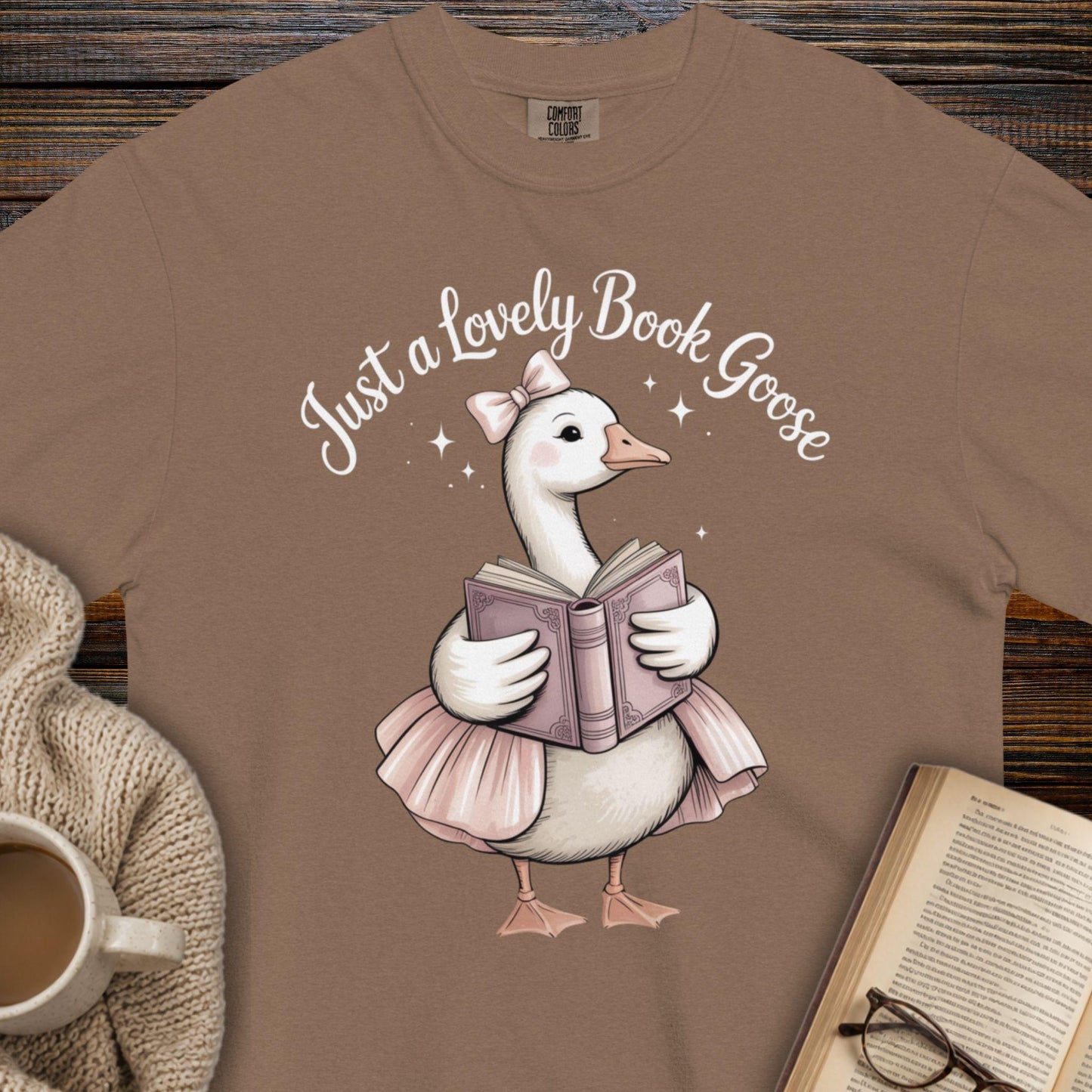 Just a Lovely Book Goose T-Shirt