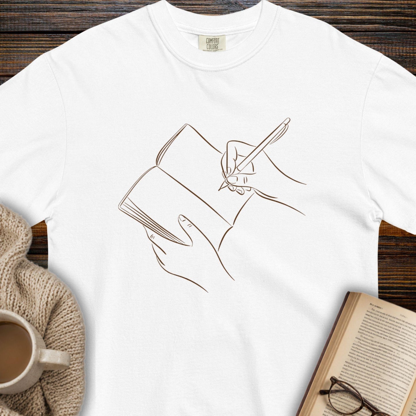 Book writing T-shirt