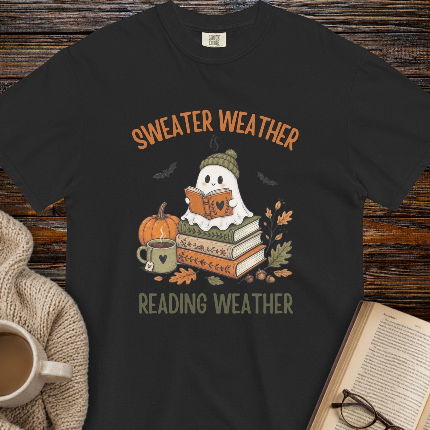 Sweater weather, reading weather T-shirt