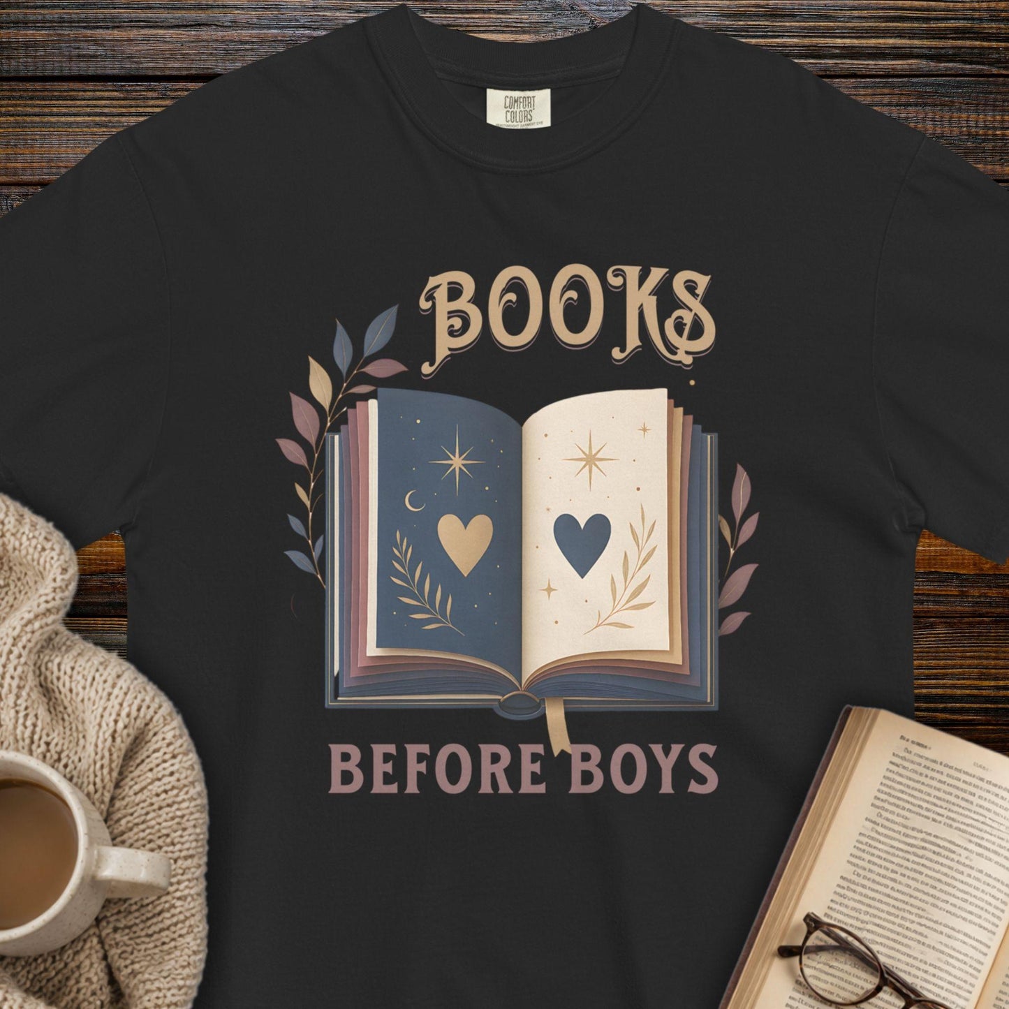Books before boys T-shirt