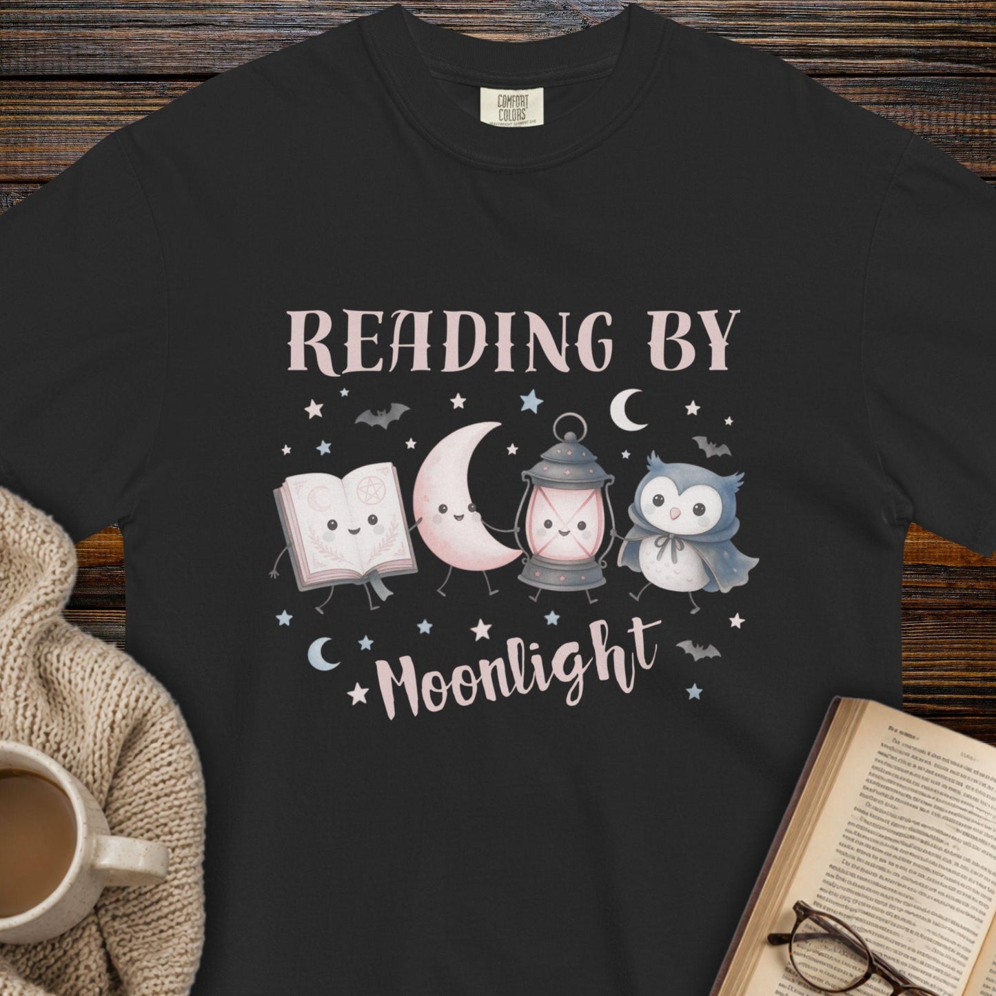 Reading by moonlight T-shirt