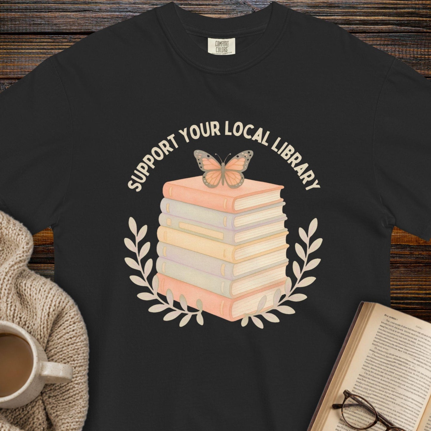 Support your library T-shirt